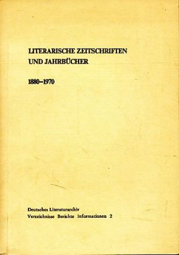 Literarische zeitschriften und - zeitschriften,