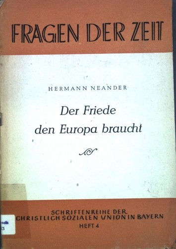 Der friede den - friede,