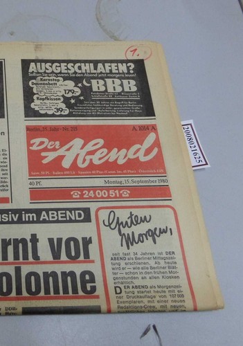 Der abend montag - abend., montag,