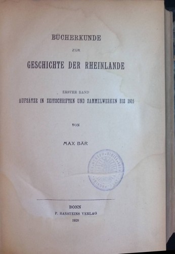 Bücherkunde zur geschichte - bücherkunde,