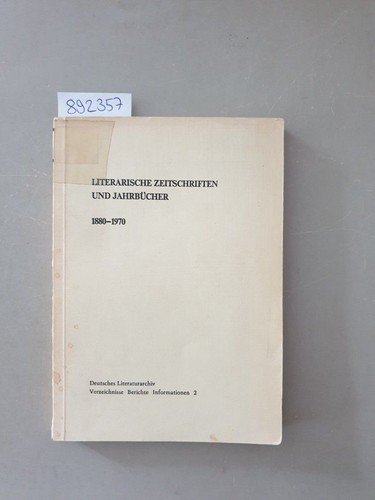 Literarische zeitschriften und - zeitschriften,