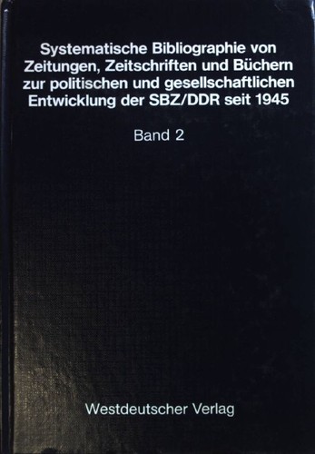 Systematische bibliographie - systematische,