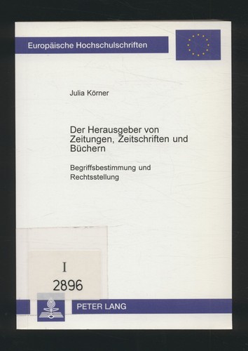 Der herausgeber von zeitungen - der,