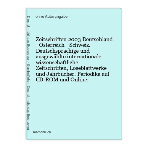 Zeitschriften 2003 deutschland - 2003,