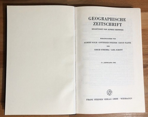 Geographische zeitschrift - zeitschrift, 53
