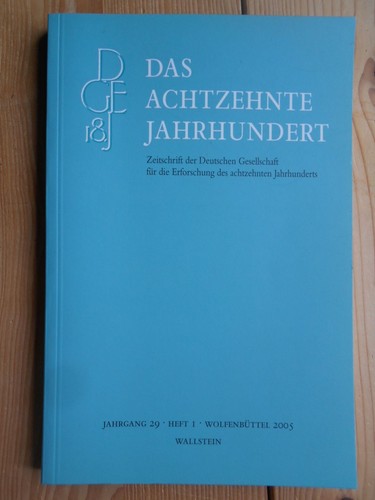 Das achtzehnte jahrhundert - achtzehnte,