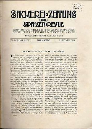 Stickerei zeitung und spitzen - zeitung,